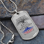 Mes Racines Haïtiennes version métal - Collier et médaille militaire cadeau pour Haïtiens - Bijouterie