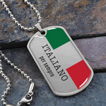 Collier et médaille militaire PER SEMPRE® Italiano cadeau pour Italiens - Bijouterie