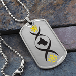 Collier et médaille pendentif militaire ADN® Aveyronnais - cadeau pour Aveyronnais - Bijouterie