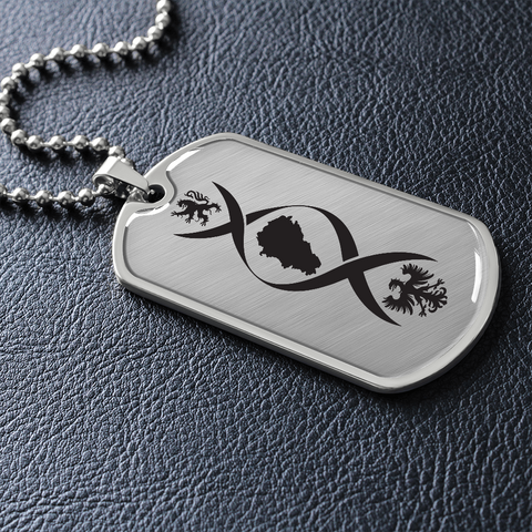 Collier et médaille pendentif militaire ADN® Comtois - cadeau pour Comtois - Bijouterie