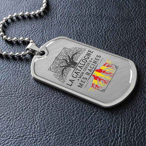 Collier et médaille militaire RACINES® Catalanes cadeau pour Catalans - Bijouterie