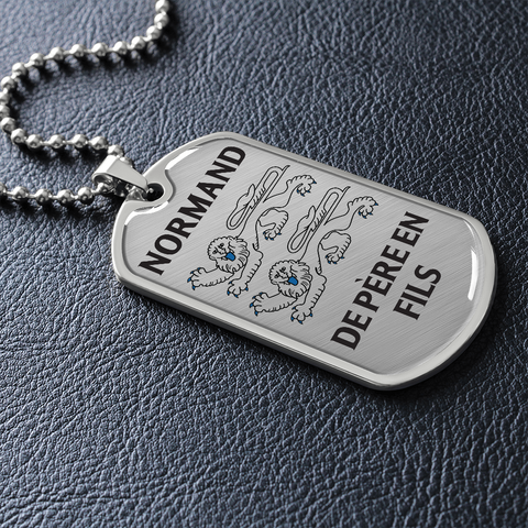 Collier et médaille militaire : Normand de père en fils - Bijouterie