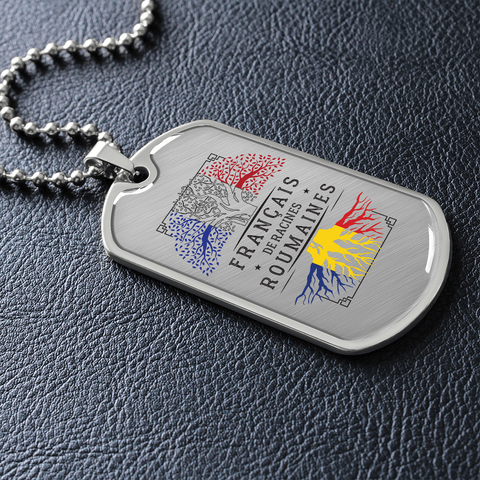 Collier et médaille militaire RACINES® Roumaines cadeau pour Roumain de France - Bijouterie