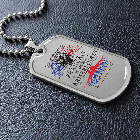 Médaillon militaire Français de racines Arméniennes - Collier Cadeau - Bijouterie