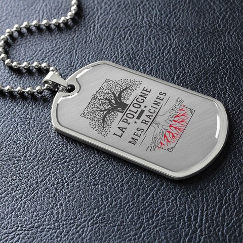 Collier et médaille pendentif militaire RACINES® Polonaises - cadeau pour un Polonais - Bijouterie