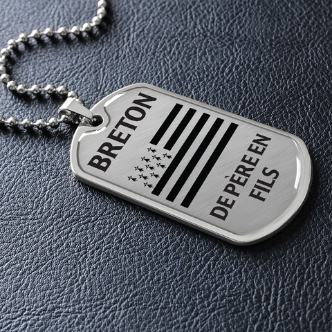 Collier et médaille militaire - Breton de père en fils - Bijouterie
