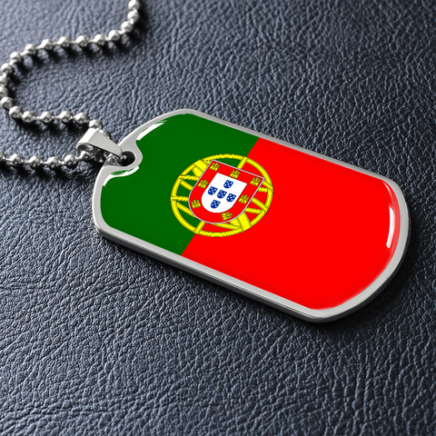 Médaille et Chaîne Drapeau du Portugal - Bijouterie