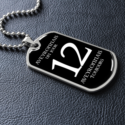 Collier et médaille pendentif militaire TOUJOURS® Aveyronnais - cadeau pour un Aveyronnais - Bijouterie - 12