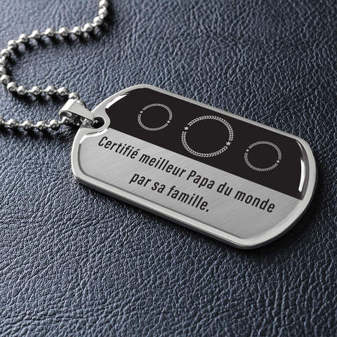 Collier et médaille meilleur PAPA®  cadeau pour les papas fêtes des pères - Bijouterie