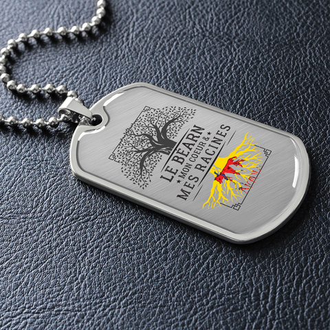 Collier et médaille militaire RACINES® Béarnaises cadeau pour Béarnais - Bijouterie