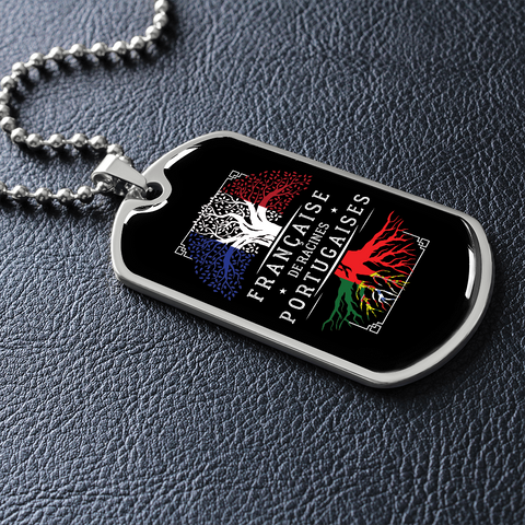 Collier et médaille militaire RACINES® Portugaises - cadeau pour femme Portugaise - Bijouterie