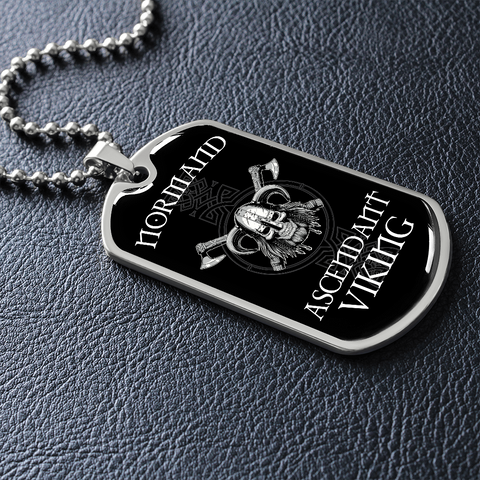Collier et médaille militaire ASCENDANT® Viking cadeau pour Normand - Bijouterie