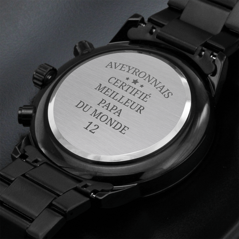 Montre EMPIRE® : Aveyronnais certifié meilleur papa - Bijouterie