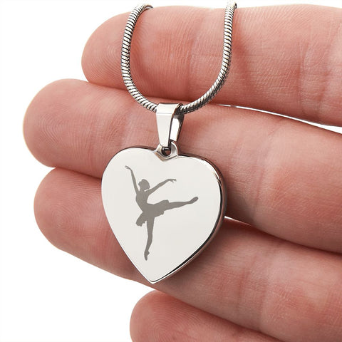 Collier coeur de Ballerine - Bijouterie Danse