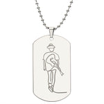 Guitariste (lonesome) Médaille militaire collier cadeau pour homme - Bijouterie