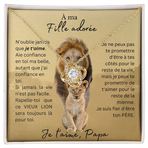 Collier Pierre de l'infinie - Cadeau d'un père à sa fille - Bijouterie Famille