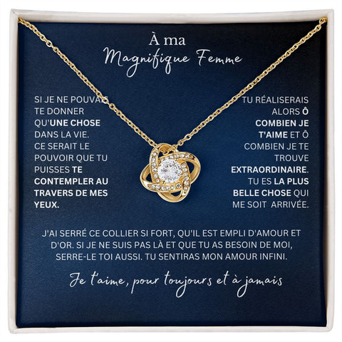 Collier PIERRE DE L'INFINI - cadeau pour sa femme + Carte romantique - Bijouterie famille