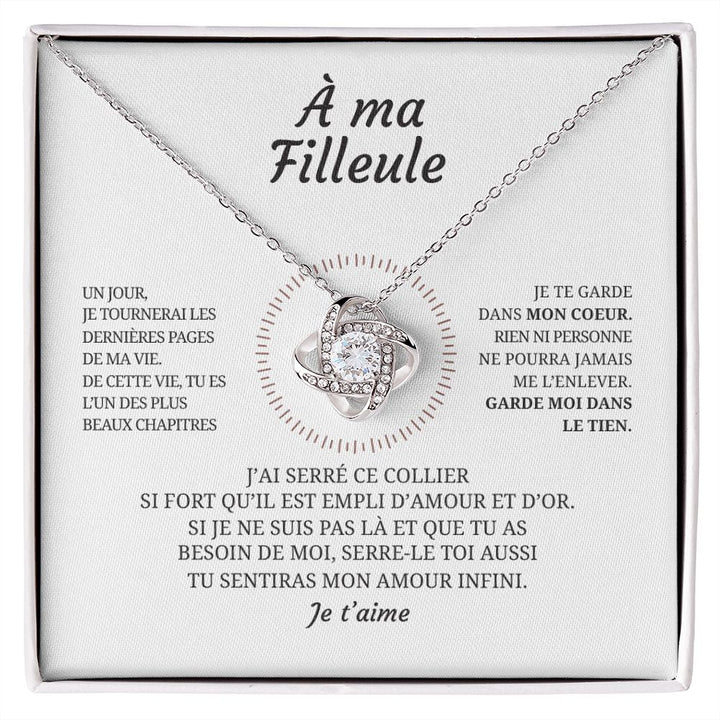 Collier pendentif PIERRE DE L'INFINI® + Carte - Cadeau pour sa filleul