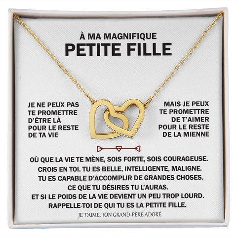 Collier pendentif DOUBLECOEUR® - Cadeau d'un grand-père à sa petite fille - Bijouterie