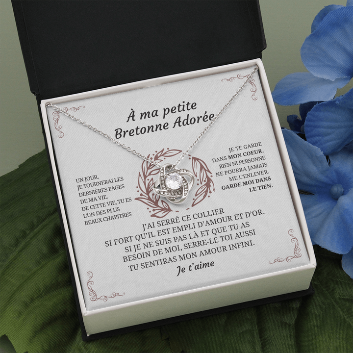 Collier pendentif Pierre de l'infini - Cadeau pour sa petite-fille Bretonne - Bijouterie famille