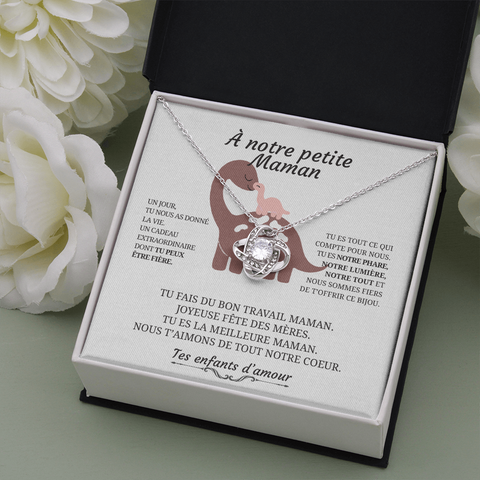 Collier pendentif Pierre de l'infini - Cadeau pour la fête des mères - Bijouterie famille