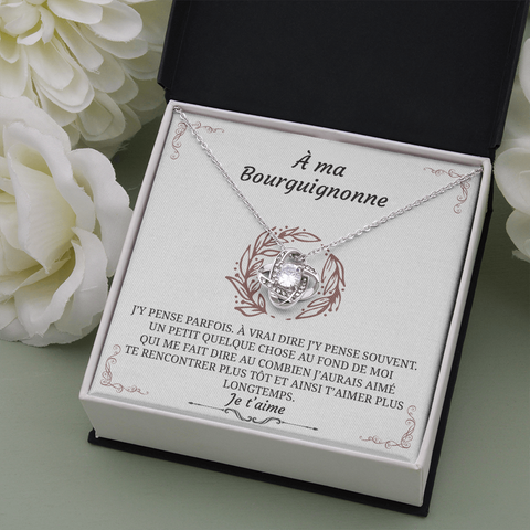 Carte et pendentif pierre de l'infini - Cadeau pour une Bourguignonne - Bijouterie