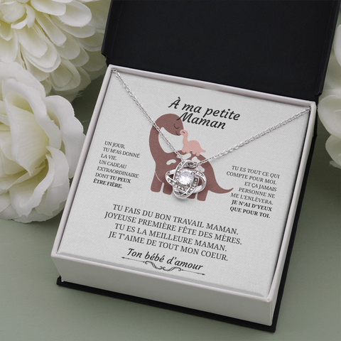 Collier pendentif Pierre de l'infini - Cadeau pour une première fête des mères - Bijouterie famille