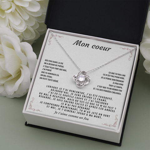 Collier pendentif PIERRE DE L'INFINI® - Cadeau pour sa femme amour et humour - Bijouterie