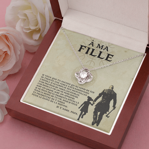 Collier PIERRE DE L'INFINI - cadeau père fille - Carte inspiration Celte / Nordique / Bretonne / Normande - Bijouterie famille