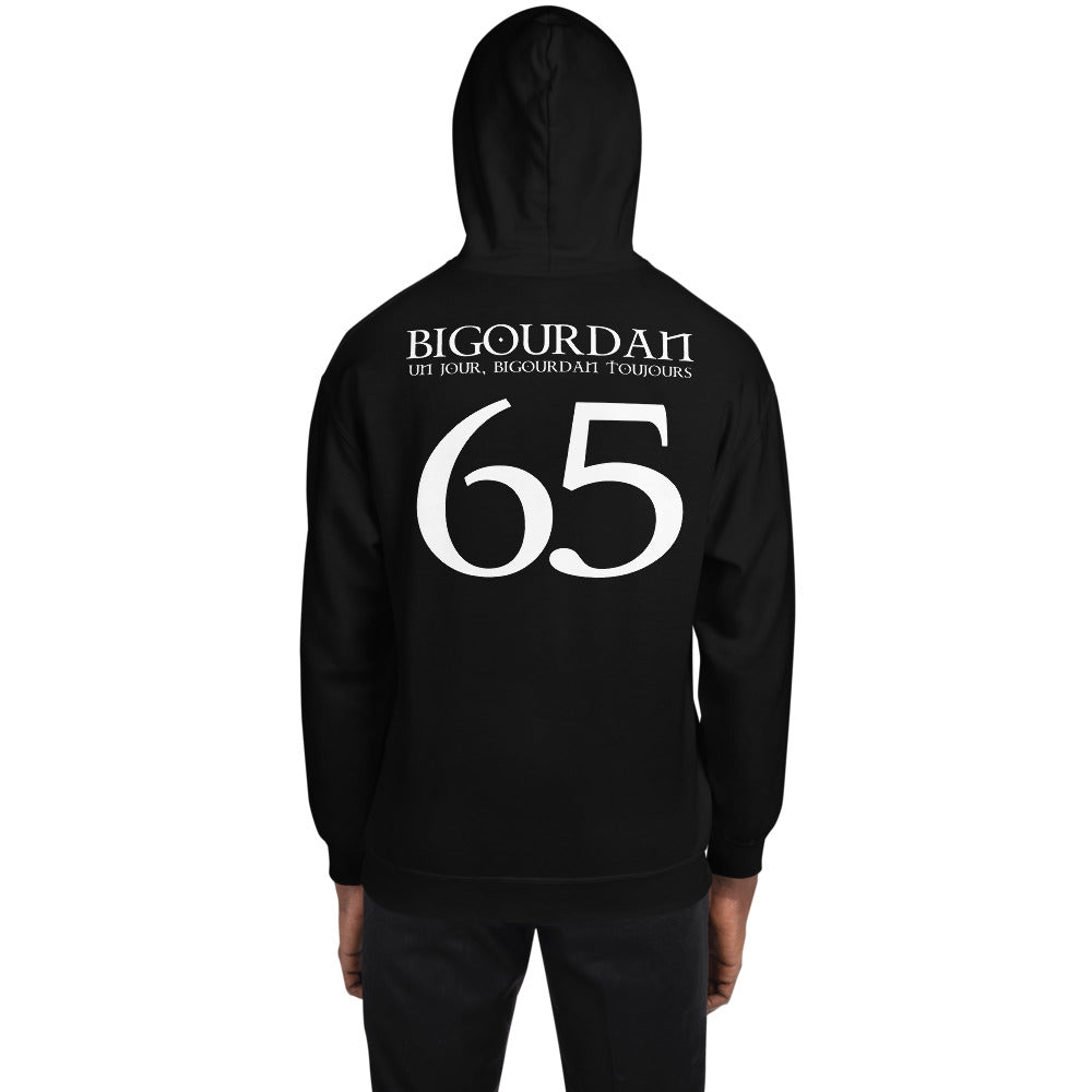 Sweatshirt Bigourdan gris foncé chiné dos - Bigourdan un jour, Bigourdan toujours