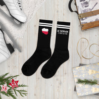 Thumbnail for Chaussettes Pologne noires - Sernik c'est la vie motif