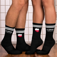 Thumbnail for Chaussettes Pologne noires - Sernik c'est la vie motif
