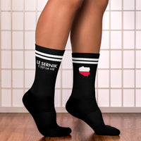 Thumbnail for Chaussettes Pologne noires - Sernik c'est la vie motif