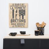 Les Bretons et la tempête - Toile sur cadre imprimé - Canvas - Ici & Là - T-shirts & Souvenirs de chez toi