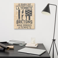 Thumbnail for Toile Bretagne - Les Bretons dos à la tempête