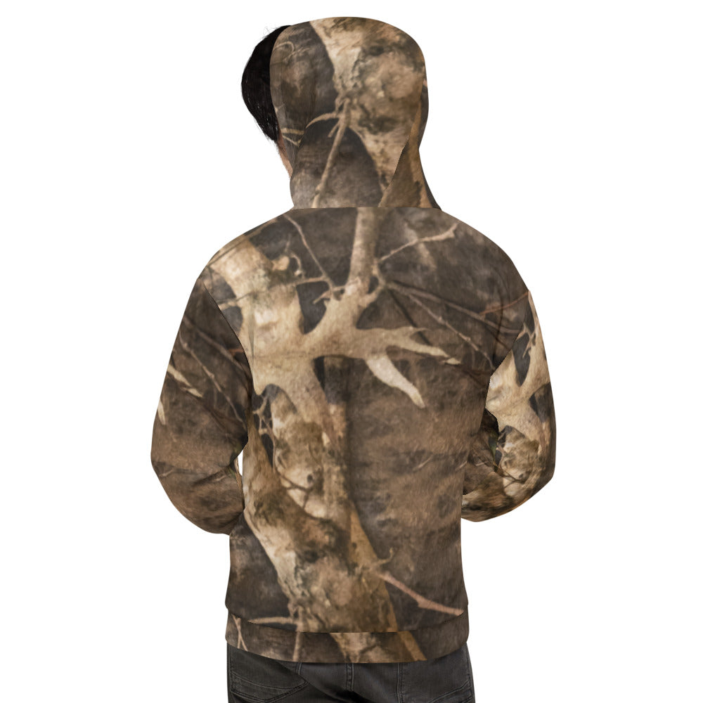 Sweatshirt camo bois d'Automne chasseur - définition humoristique face