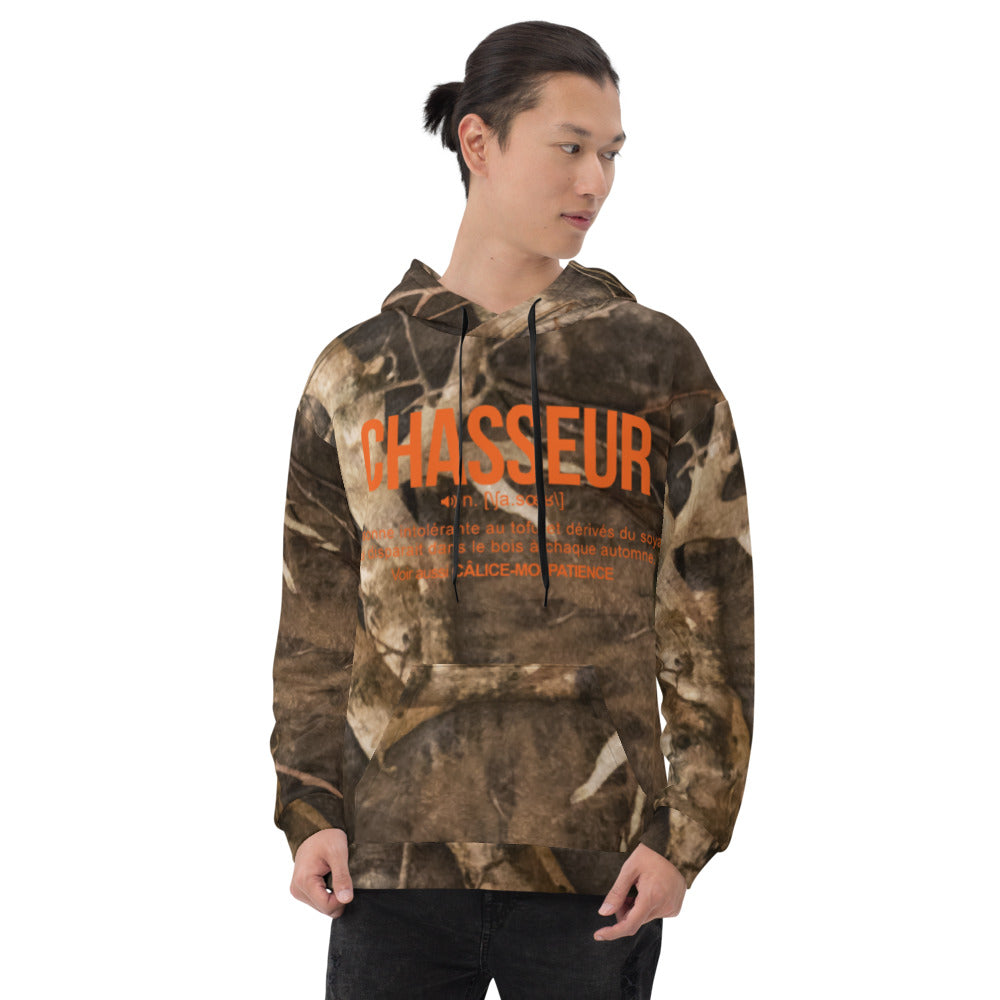 Sweatshirt camo bois d'Automne chasseur - définition humoristique dos