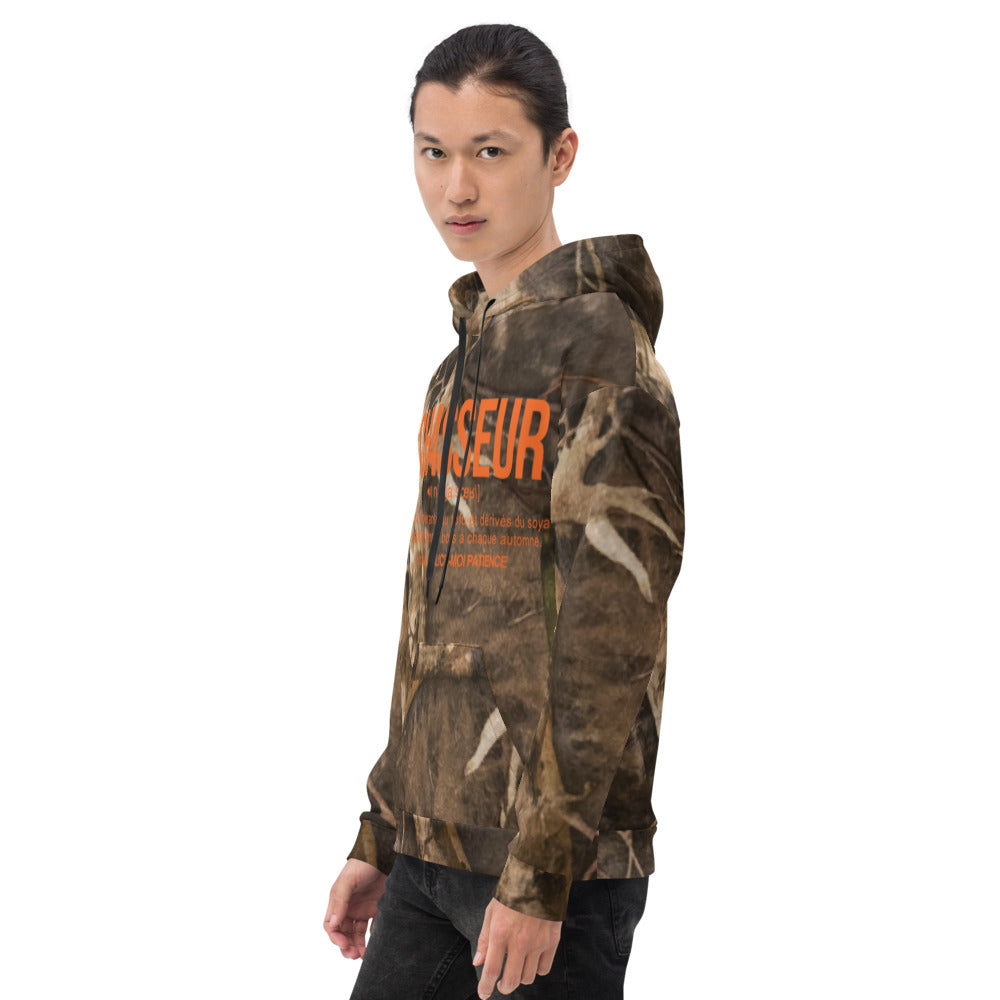 Sweatshirt camo bois d'Automne chasseur - définition humoristique dos