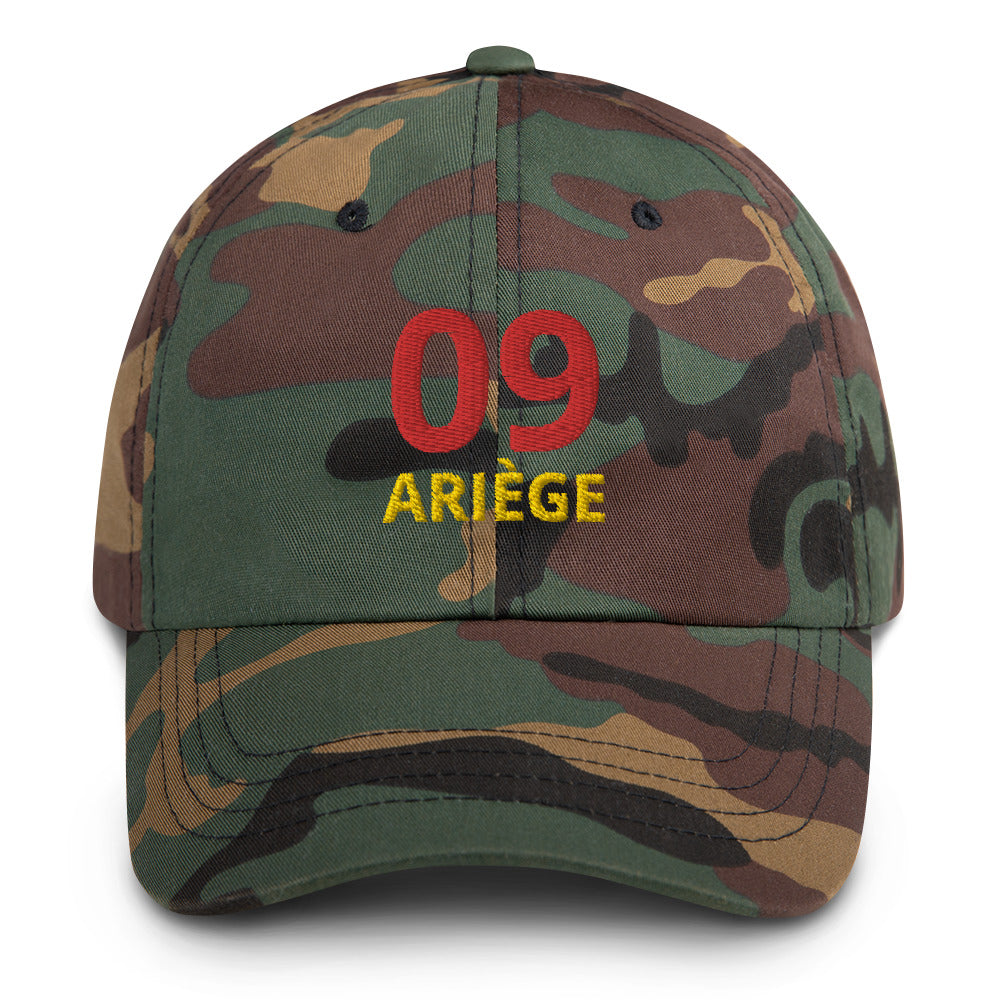 Ariège 09 - Casquette Baseball unisexe noir, camouflage et autres couleurs