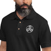Polo brodé Bretagne noir - Triskel élégant et stylé