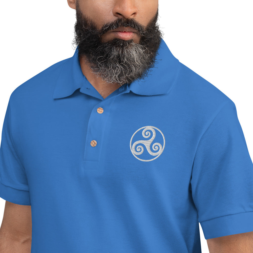 Triskel Breton - Polo Brodé - Ici & Là - T-shirts & Souvenirs de chez toi