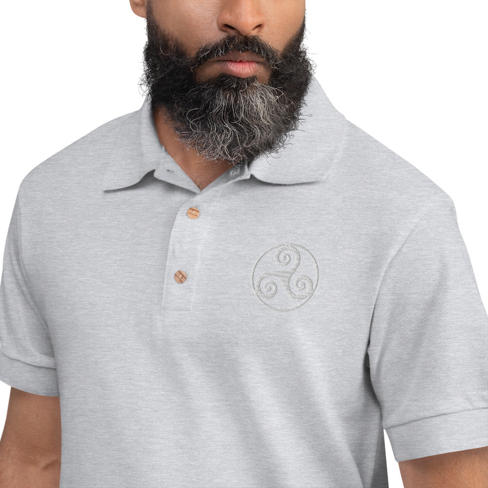 Triskel Breton - Polo Brodé - Ici & Là - T-shirts & Souvenirs de chez toi