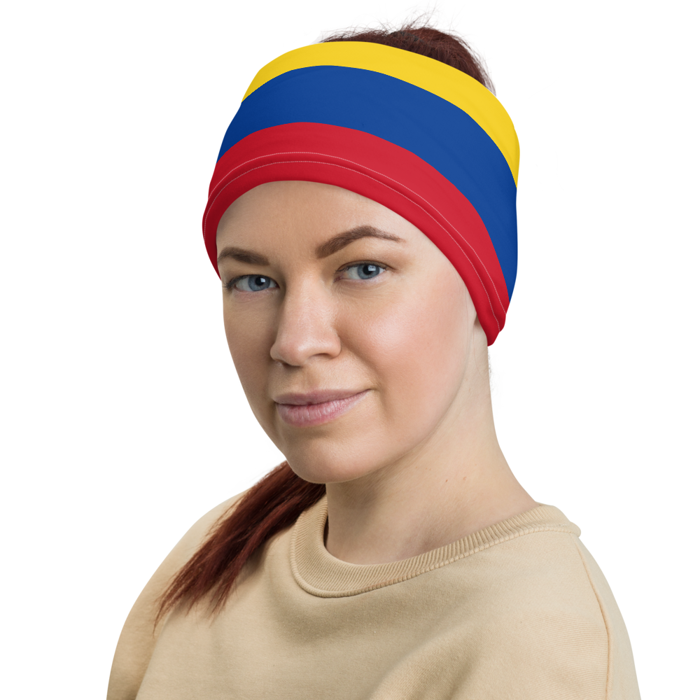 Cache-cou Colombie - Accessoire polyvalent et fun
