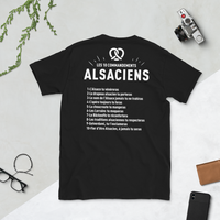 Thumbnail for T-shirt Alsaciens bleu marine dos - Les 10 commandements humoristiques