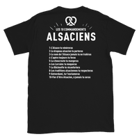 Thumbnail for T-shirt Alsaciens noir - Les 10 commandements humoristiques