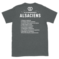 Thumbnail for T-shirt Alsaciens noir dos - Les 10 commandements humoristiques