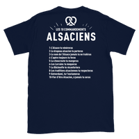 Thumbnail for T-shirt Alsaciens bleu marine - Les 10 commandements humoristiques