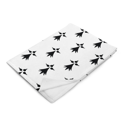 Plaid Breton - Couverture jetée de canapé avec hermines bretonnes, drapeau breton 130 cm x 150 cm - Ici & Là - T-shirts & Souvenirs de chez toi