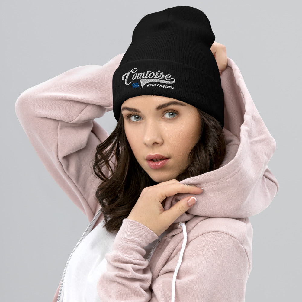 Comtoise pour Toujours - Bonnet femme brodé noir ou rouge - Ici & Là - T-shirts & Souvenirs de chez toi