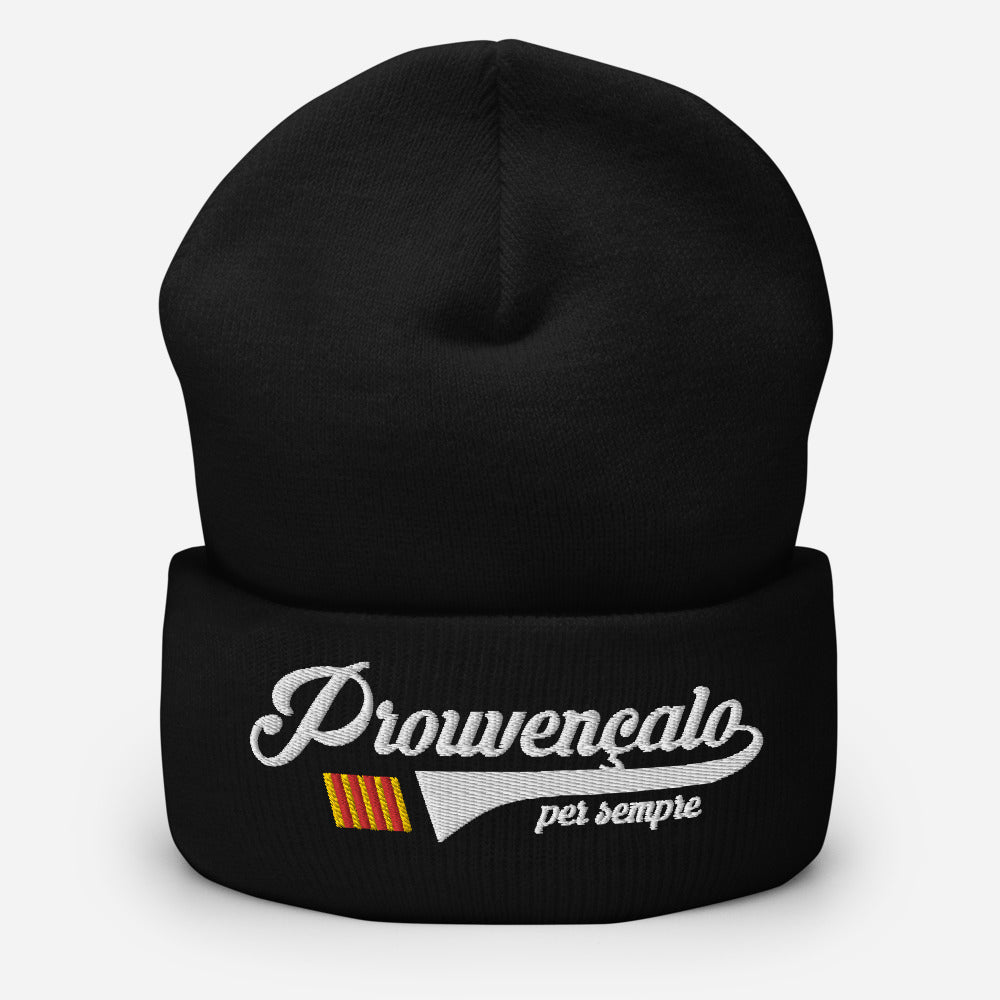 Bonnet Provence noir dos - Prouvençalo per sempre